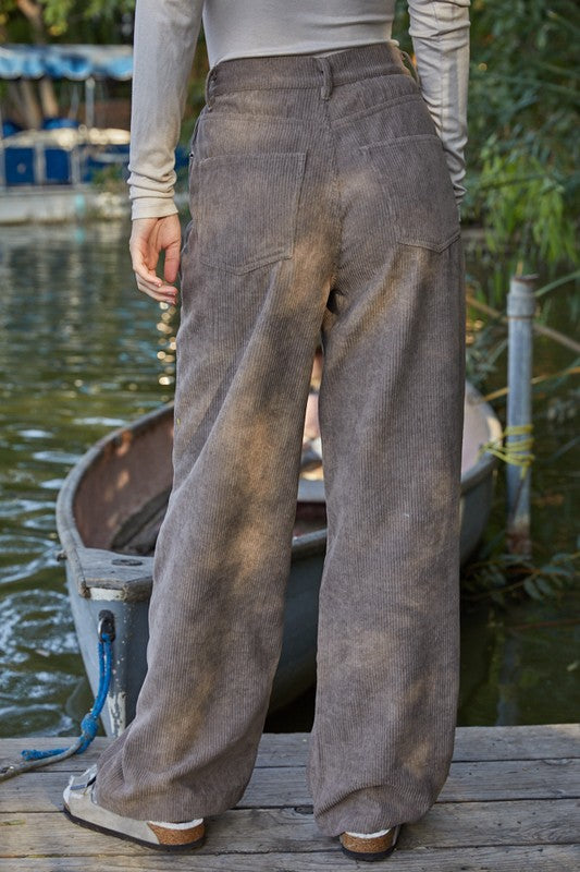 ★韓国人気★BLACKUP★PIN NAPPING FOLDING SNAP CORDUROY PANTS Brooklyn Corduroy Pants – Flippie Hippie
