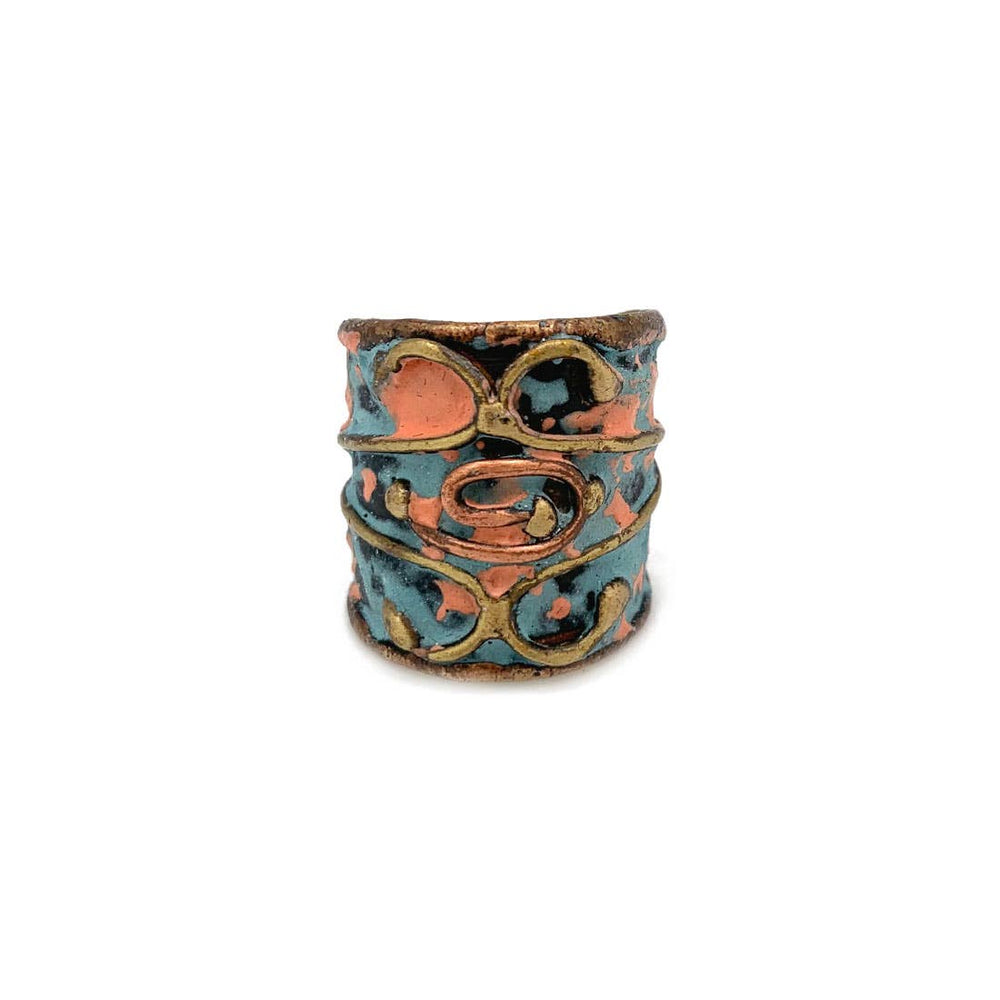 Patina Curled Ring (handmade)