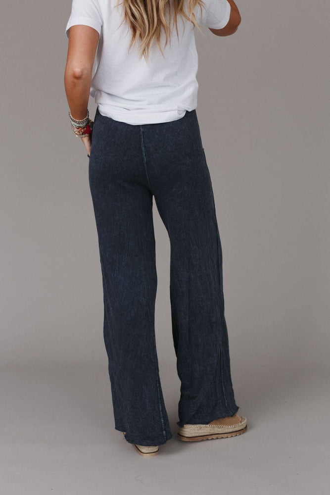 
                  
                    Load image into Gallery viewer, Relaxing Wide Leg Pant (Navy)
                  
                