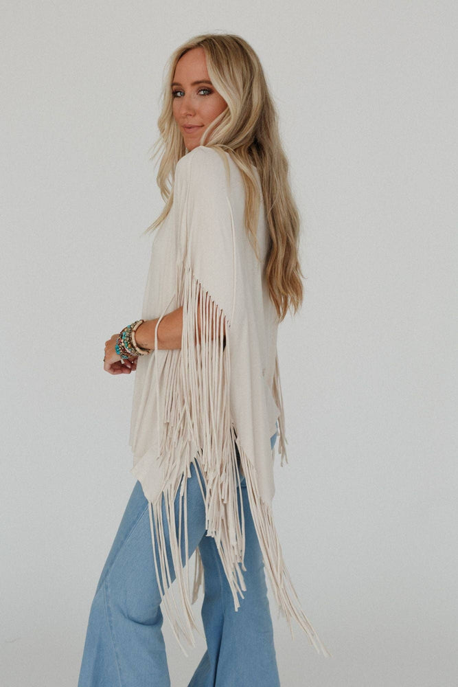 
                  
                    Load image into Gallery viewer, Showstopper Fringe Top (Oat)
                  
                