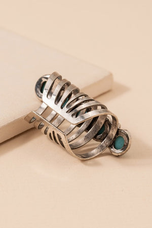 
                  
                    Load image into Gallery viewer, Boho Cuff Ring (Turquoise)
                  
                