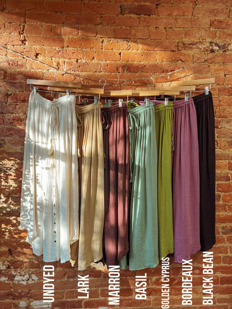 
                  
                    Load image into Gallery viewer, Bamboo Cotton Button Skirt
                  
                