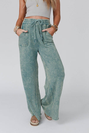 
                  
                    Load image into Gallery viewer, Relaxing Wide Leg Pant (Teal)
                  
                