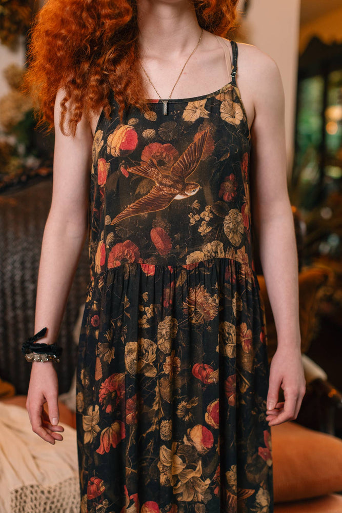 
                  
                    Load image into Gallery viewer, Market of Stars (USA) - Heart of Gold Bohéme Long Maxi Slip Dress w/ Sacred Heart: L/XL (fits approx. size 12-16)
                  
                