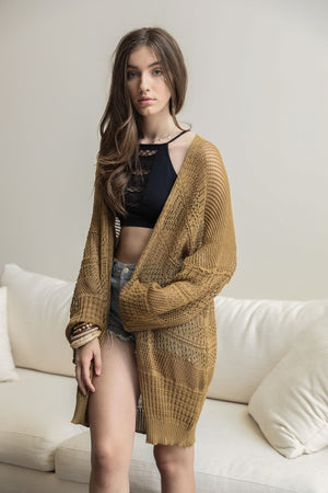 
                  
                    Load image into Gallery viewer, Keep It Casual Cardi (Olive Gold)
                  
                