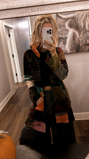 
                  
                    Load image into Gallery viewer, Daughter of The Moon Patchwork Jacket
                  
                