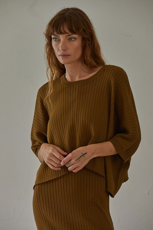 Off The Grid Top (Olive Gold)