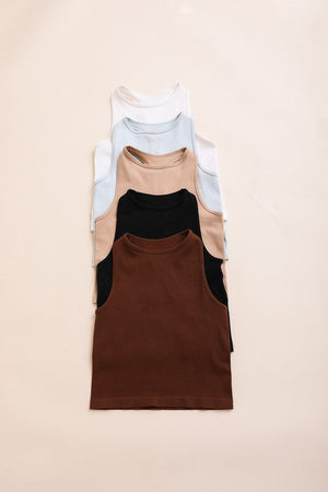 
                  
                    Load image into Gallery viewer, High Neck Racerback Brami (Brown)
                  
                