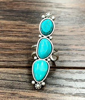 
                  
                    Load image into Gallery viewer, Make It Three Turquoise Ring
                  
                