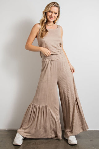 Tiered Wide Leg Pants