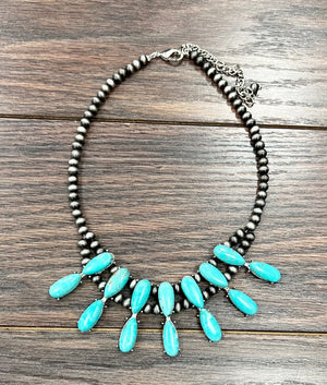 
                  
                    Load image into Gallery viewer, Navajo Pearl Turquoise Necklace
                  
                