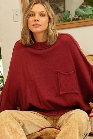 
                  
                    Load image into Gallery viewer, Bella Sweater (Deep Crimson)
                  
                