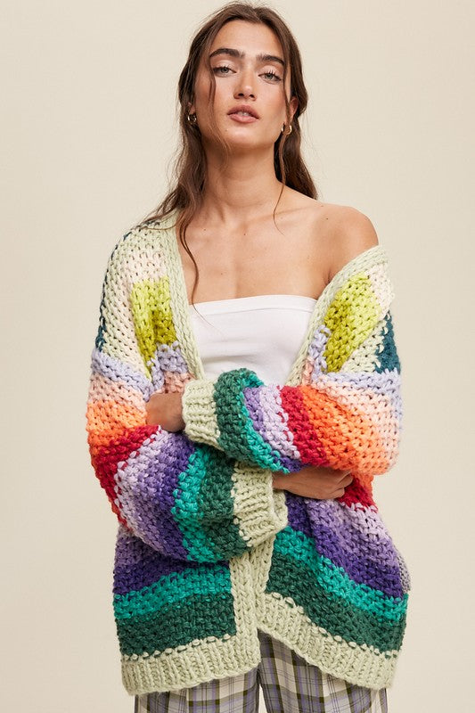 Stay Cozy Cardi (Hand Crochet, Green)