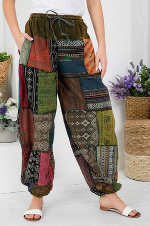 
                  
                    Load image into Gallery viewer, Keep It Casual Patchwork Pants
                  
                