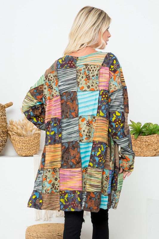 
                  
                    Load image into Gallery viewer, Hippie Vibes Patchwork Cardigan
                  
                