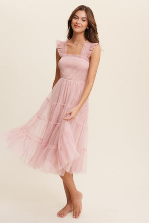 
                  
                    Load image into Gallery viewer, Call It Candy Tulle Dress (Mauve)
                  
                
