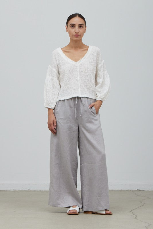 Living In Linen Wide Leg Pant