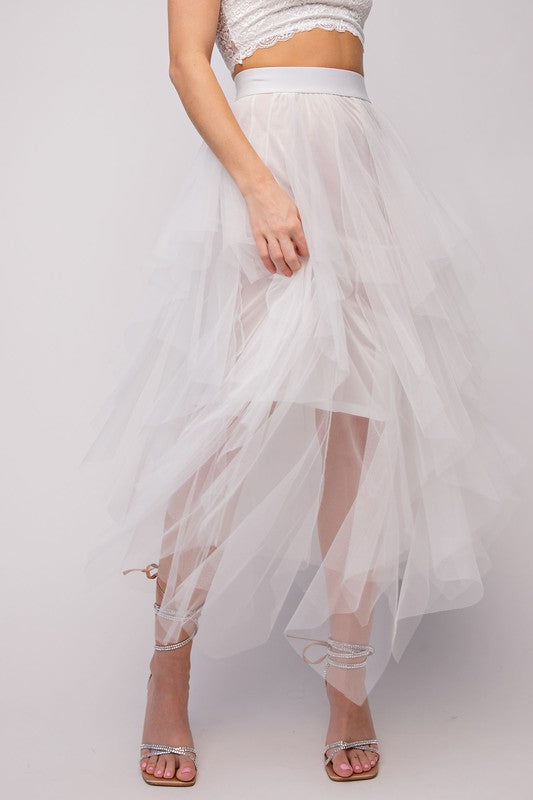 
                  
                    Load image into Gallery viewer, Ballerina Tulle Skirt (White)
                  
                