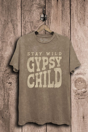 
                  
                    Load image into Gallery viewer, Stay Wild Gypsy Child Tee (Mocha)
                  
                