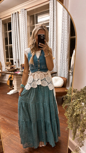 
                  
                    Load image into Gallery viewer, Artic Blue Maxi Skirt
                  
                