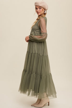 
                  
                    Load image into Gallery viewer, From Dusk Till Dawn Dress (Earthy Green)
                  
                