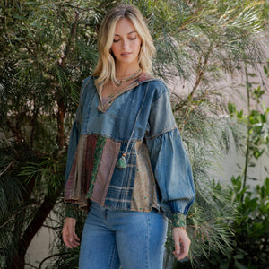 
                  
                    Load image into Gallery viewer, Friendship Patchwork Pullover
                  
                