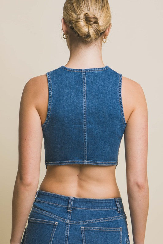 
                  
                    Load image into Gallery viewer, Parker Denim Vest
                  
                