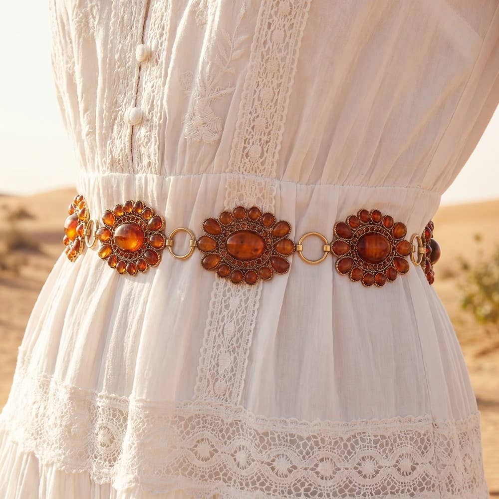 blue dress for baby girl Gypsy Crochet Belt