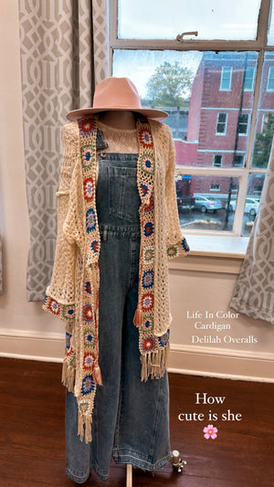 
                  
                    Load image into Gallery viewer, Life In Color Crochet Cardigan
                  
                