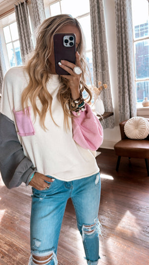 
                  
                    Load image into Gallery viewer, Bella Sweater (Color Block)
                  
                