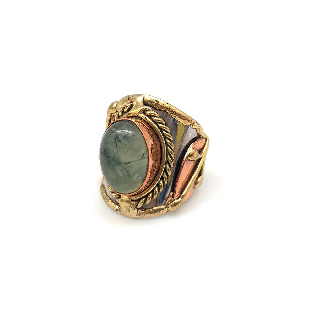 Moss Agate Stone Ring