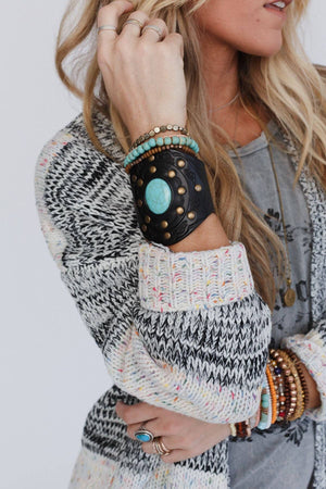 
                  
                    Load image into Gallery viewer, Aegean Leather Cuff Bracelet
                  
                