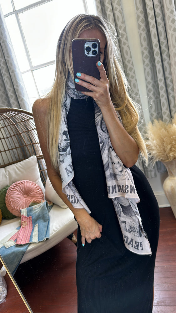 
                  
                    Load image into Gallery viewer, Peace Wine &amp;amp; Sunshine Bamboo Scarf
                  
                