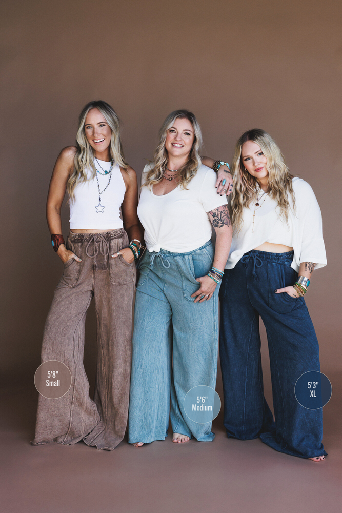 
                  
                    Load image into Gallery viewer, Relaxing Wide Leg Pant (Teal)
                  
                