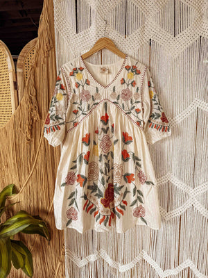 
                  
                    Load image into Gallery viewer, Dreaming in Flowers Embroidered Dress
                  
                