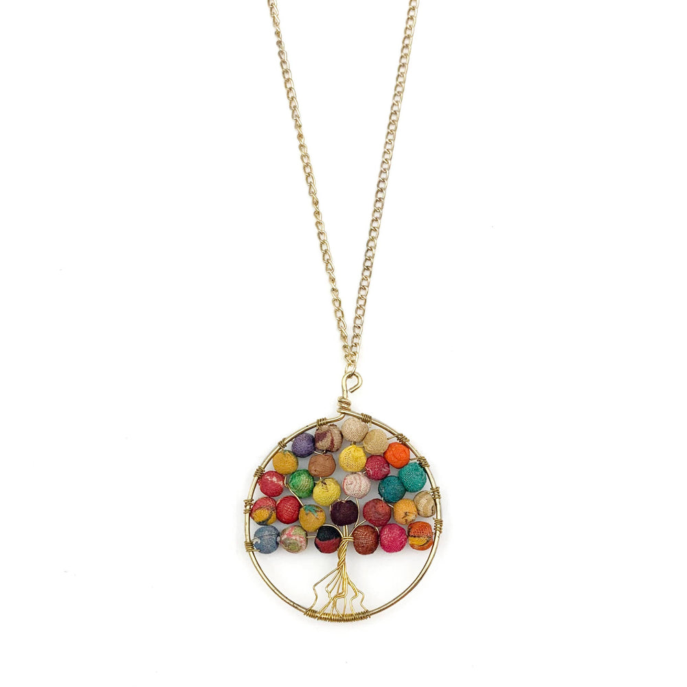 
                  
                    Load image into Gallery viewer, Kantha Tree of Life Necklace
                  
                