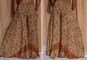 
                  
                    Load image into Gallery viewer, Hippie Boho Silk Palazzo Pants
                  
                