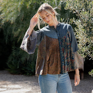 
                  
                    Load image into Gallery viewer, Carolina Patchwork Top
                  
                
