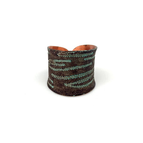 Falling Leaves Patina Ring
