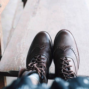
                  
                    Load image into Gallery viewer, Victorian Ankle Leather Boots - Size 8
                  
                