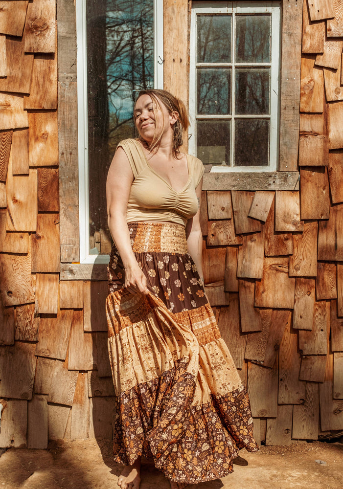
                  
                    Load image into Gallery viewer, Earthy Tiered Maxi Skirt
                  
                