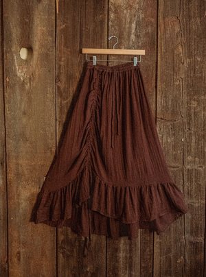 
                  
                    Load image into Gallery viewer, Boho Cinch Ruffle Skirt (Organic Cotton &amp;amp; Bamboo)
                  
                