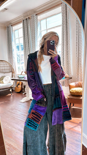 
                  
                    Load image into Gallery viewer, Daughter of The Moon Patchwork Jacket
                  
                