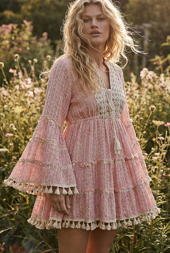 Blush Meadow Tassel Dress (Tunic) – Flippie Hippie