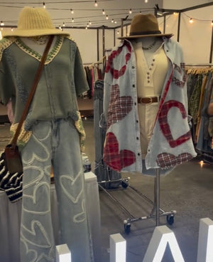 
                  
                    Load image into Gallery viewer, Heart is Full Patched Jeans
                  
                