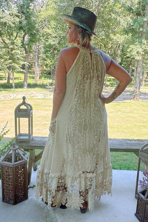 
                  
                    Load image into Gallery viewer, Daisy Dreaming Dress - Vintage Tea Stain
                  
                