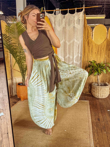 Earthy + Colorful Yoga Pants