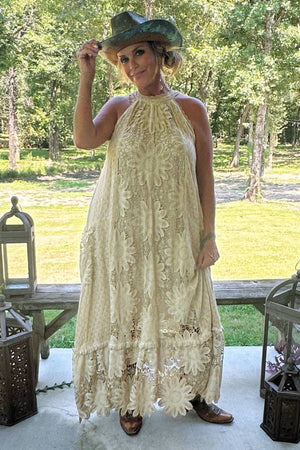 
                  
                    Load image into Gallery viewer, Daisy Dreaming Dress - Vintage Tea Stain
                  
                