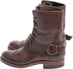 
                  
                    Load image into Gallery viewer, Victorian Ankle Leather Boots - Size 8
                  
                