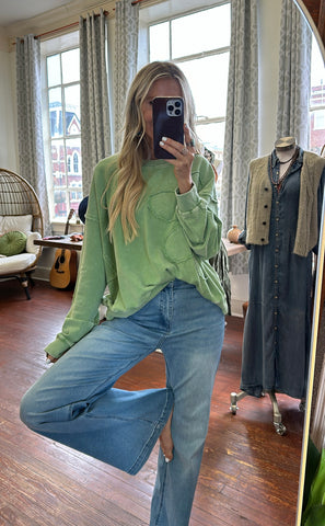 Folklore Daisy Pullover (Matcha)